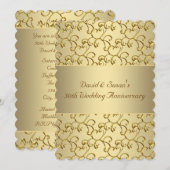 Invitation Fête du 50e anniversaire de mariage (Devant / Derrière)