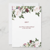 Invitation Fête du 50e Anniversaire de Mariage Roses Blanches (Dos)