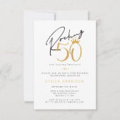 Invitation Fête du 50e anniversaire de Modern Gold Rocking (Devant)