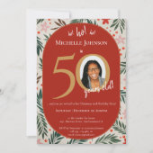 Invitation Fête du 50e anniversaire de Noël (Devant)