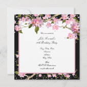 Invitation Fête du 50e anniversaire des femmes en fleurs de c (Dos)