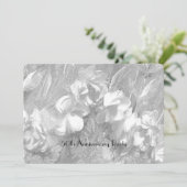 Invitation Fête du 50e Anniversaire Elégant Broderie Florale  (Debout devant)