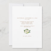 Invitation Fête du 50e Anniversaire Fleurs Blanches (Dos)