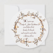 Invitation Fête du 50e anniversaire Glowns Berry Wreath d'aut (Devant)