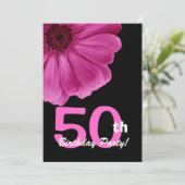 Invitation Fête du 50e anniversaire pour sa marguerite rose W (Debout devant)