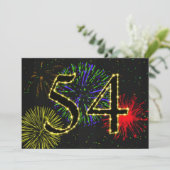Invitation Fête du 54e anniversaire invitez (Debout devant)