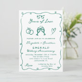 Invitation Fête du 55e anniversaire de la Mariage (Debout devant)