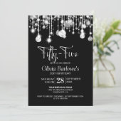 Invitation Fête du 55e anniversaire de l'élégant Black White (Debout devant)