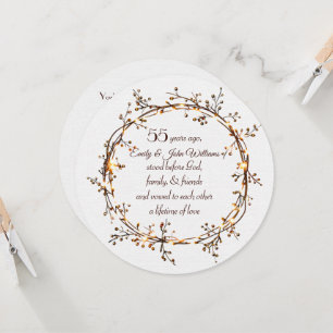 Invitation Fête du 55e anniversaire Glowns Berry Wreath d'aut