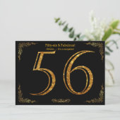 Invitation Fête du 56e anniversaire, Style Gatsby, parties sc (Debout devant)