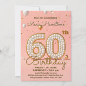 Invitation Fête du 60e anniversaire de Shiny Gold et Soft Pin (Devant)