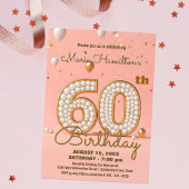 Invitation Fête du 60e anniversaire de Shiny Gold et Soft Pin