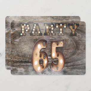 Invitation Fête du 65e anniversaire aux feux de marquis