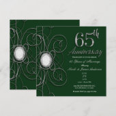 Invitation Fête du 65e anniversaire de Green & Silver Diamond (Devant / Derrière)