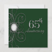 Invitation Fête du 65e anniversaire de Green & Silver Diamond (Dos)