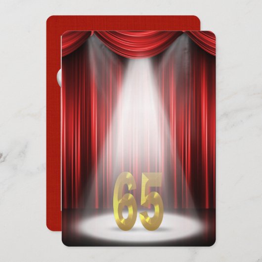 Invitation Fête du 65e anniversaire de mariage (Devant / Derrière)