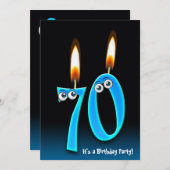 Invitation Fête du 70e anniversaire (Devant / Derrière)