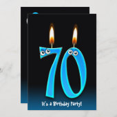 Invitation Fête du 70e anniversaire (Devant / Derrière)