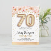 Invitation Fête du 70e anniversaire - Ballons d'or (Debout devant)