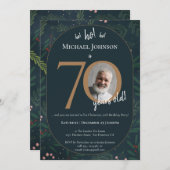 Invitation Fête du 70e anniversaire de Noël (Devant / Derrière)