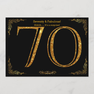 Invitation fête du 70e anniversaire, styl Gatsby, parties sci
