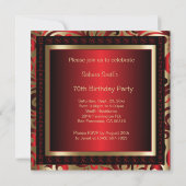 Invitation Fête du 70e anniversaire | Texte do-it-yourself (Dos)