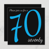 Invitation Fête du 70e anniversaire | Texte do-it-yourself (Devant / Derrière)