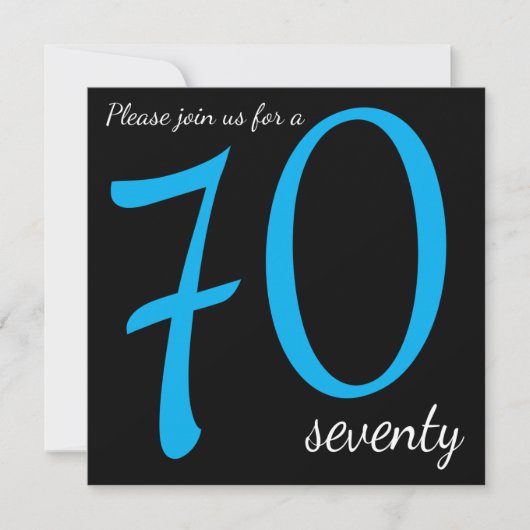 Invitation Fête du 70e anniversaire | Texte do-it-yourself (Devant)