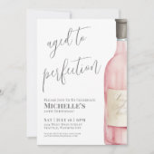 Invitation Fête du 70e anniversaire Wine Simple (Devant)