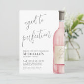 Invitation Fête du 70e anniversaire Wine Simple (Debout devant)