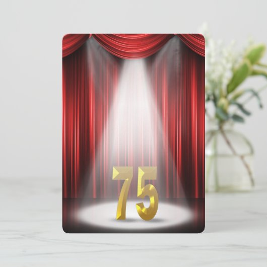 Invitation Fête du 75e anniversaire de mariage (Debout devant)