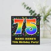 Invitation Fête du 75e anniversaire : Symboles de musique amu (Debout devant)