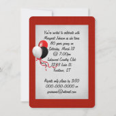 Invitation Fête du 80e anniversaire (Dos)