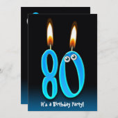 Invitation Fête du 80e anniversaire (Devant / Derrière)