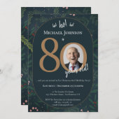 Invitation Fête du 80e anniversaire de Noël (Devant / Derrière)