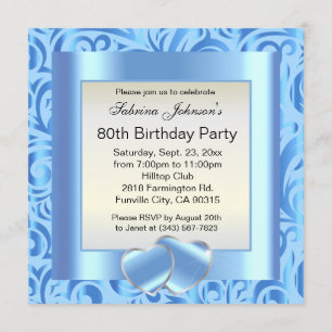 Invitation Fête du 80e anniversaire  do-it-yourself Texte