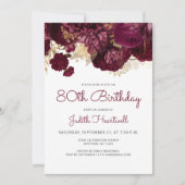 Invitation Fête du 80e anniversaire du Red Floral de Bourgogn (Devant)