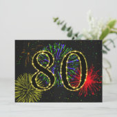 Invitation Fête du 80e anniversaire invitez (Debout devant)