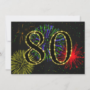 Invitation Fête du 80e anniversaire invitez