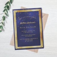 fête du 80e anniversaire sprinkle de confetti bleu