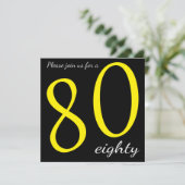 Invitation Fête du 80e anniversaire | Texte do-it-yourself (Debout devant)