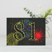 Invitation Fête du 81e anniversaire invitez (Debout devant)