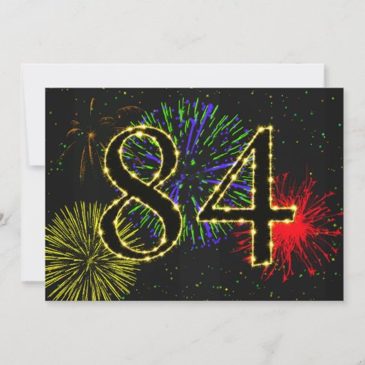 Invitation Fête du 84e anniversaire invitez (Devant)