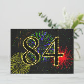 Invitation Fête du 84e anniversaire invitez (Debout devant)