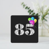 Invitation Fête du 85e anniversaire avec bouquet de ballons (Debout devant)