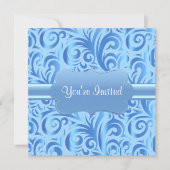 Invitation Fête du 85e anniversaire | Verdeur bleu, argent et (Devant)