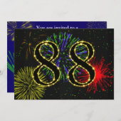 Invitation Fête du 88e anniversaire invitez (Devant / Derrière)