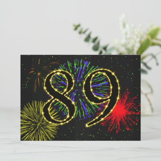 Invitation Fête du 89e anniversaire invitez (Debout devant)