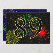 Invitation Fête du 89e anniversaire invitez (Devant / Derrière)