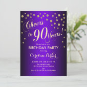 Invitation Fête du 90e anniversaire - Gold Purple (Debout devant)